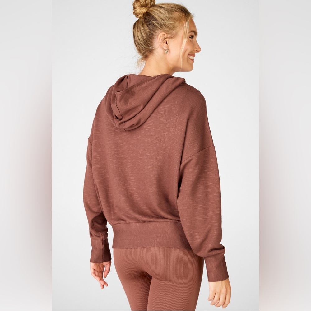 Fabletics Cherry Mocha Go-To Hoodie - Picture 3 of 7